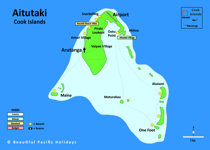 Map of the Aitutaki Island