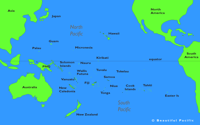 map of the south pacific islands south pacific islands